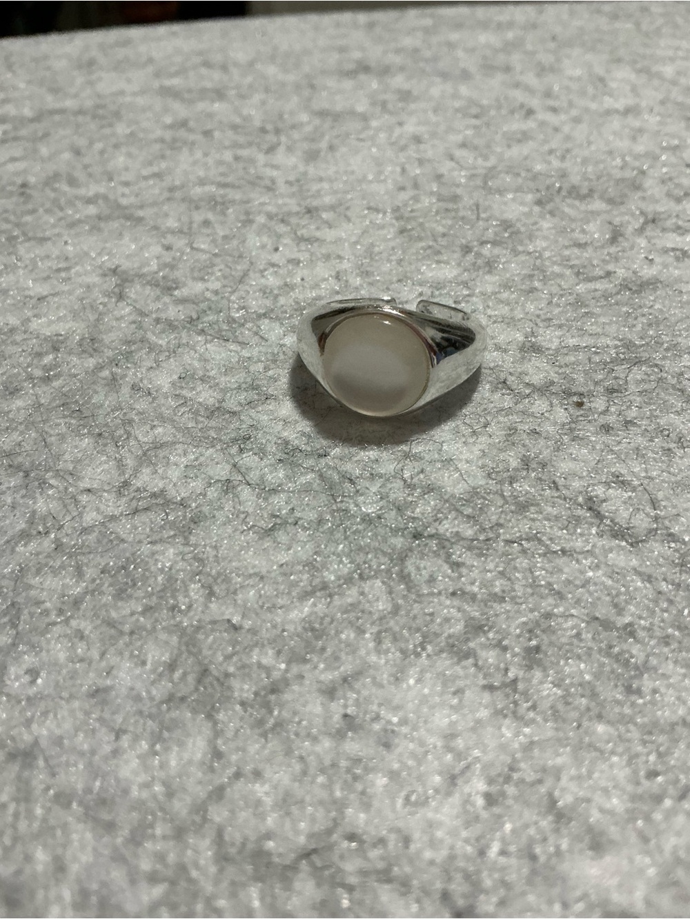 2389-59 925 Sterling Silver Adjustable Moonstone Signet Ring – Chunky Oval Gemst - Picture 6 of 6